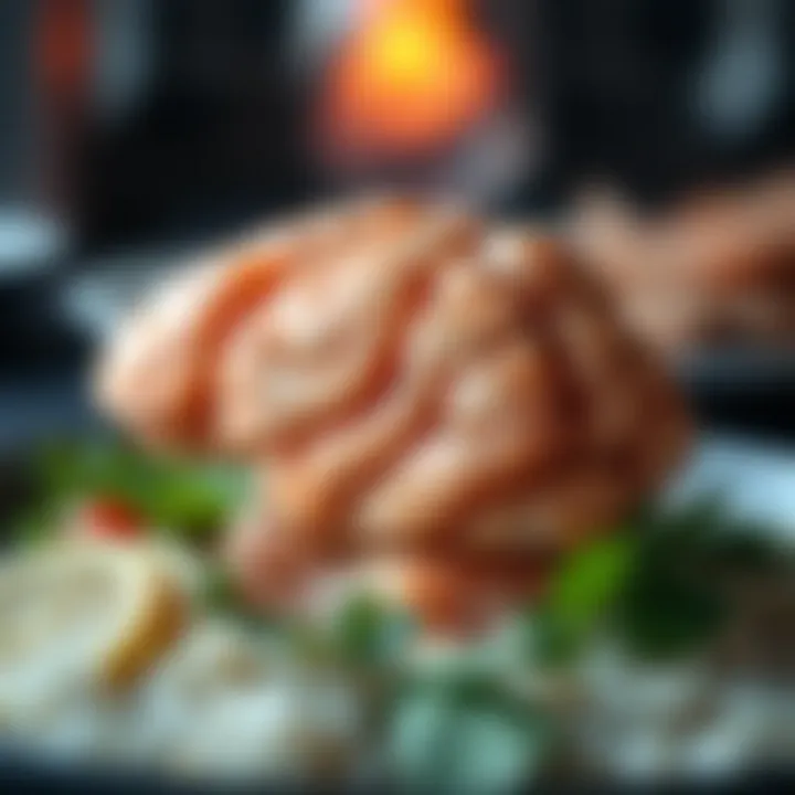 Visual representation of brain function improvement linked to salmon intake