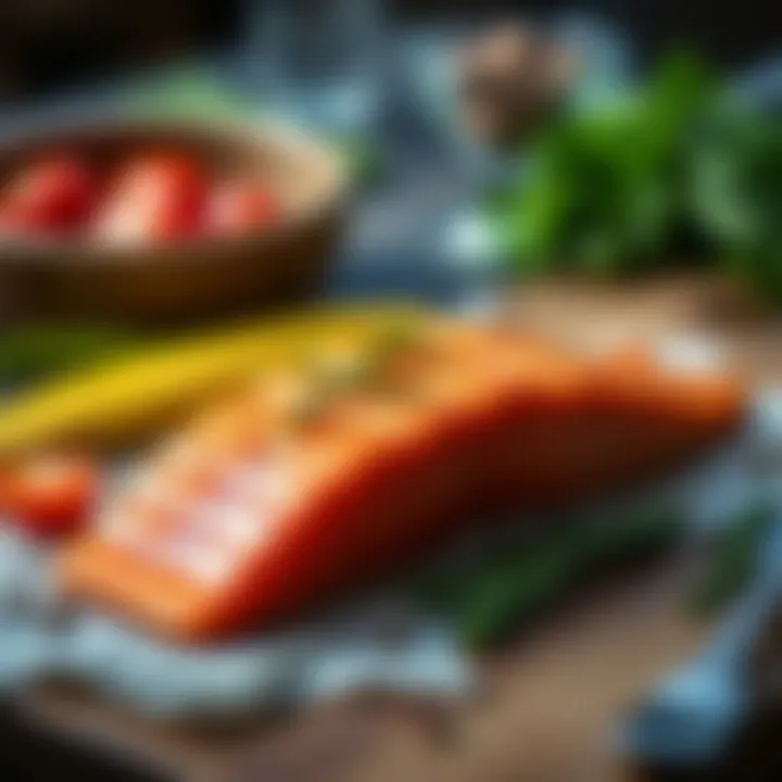 Nutrient profile of salmon showing vitamins and minerals