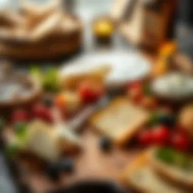 Cheese Board with San Sebastian Delights A cheese board with San Sebastian cheese alongside various accompaniments