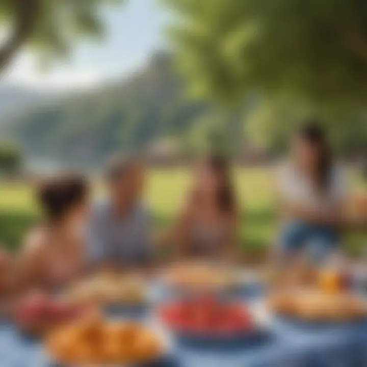 Families enjoying a day out at a picturesque picnic spot in Sarıyer.