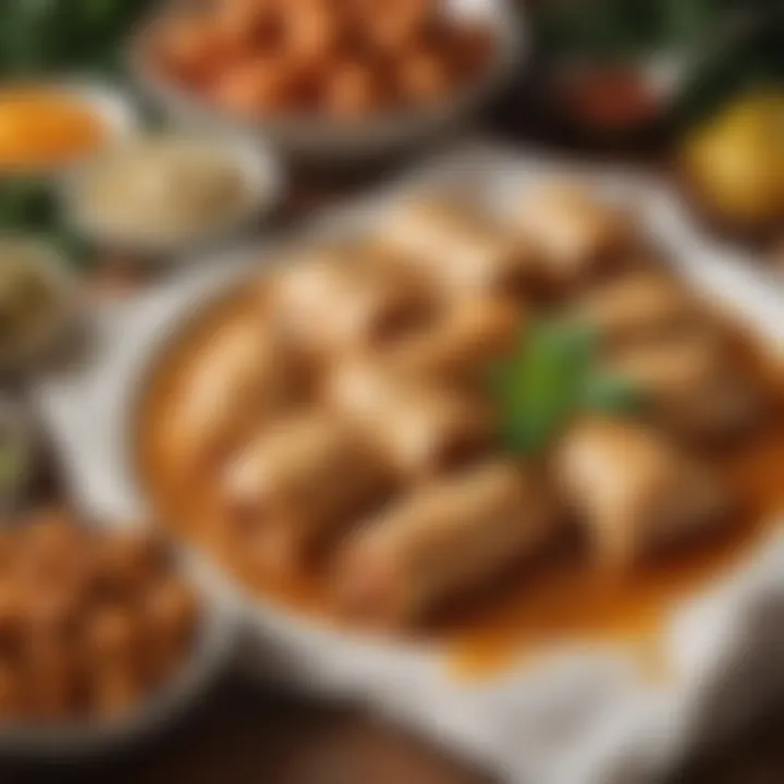 A close-up of ingredients used in making sarma desserts, highlighting their freshness and quality.