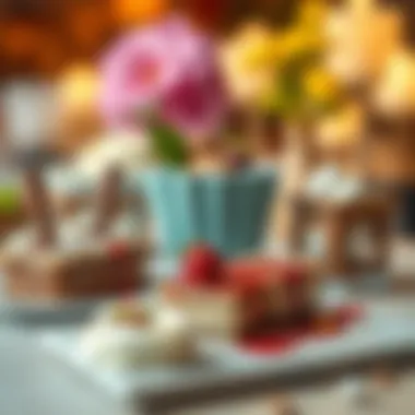 Delightful dessert selections presented artistically for after iftar.