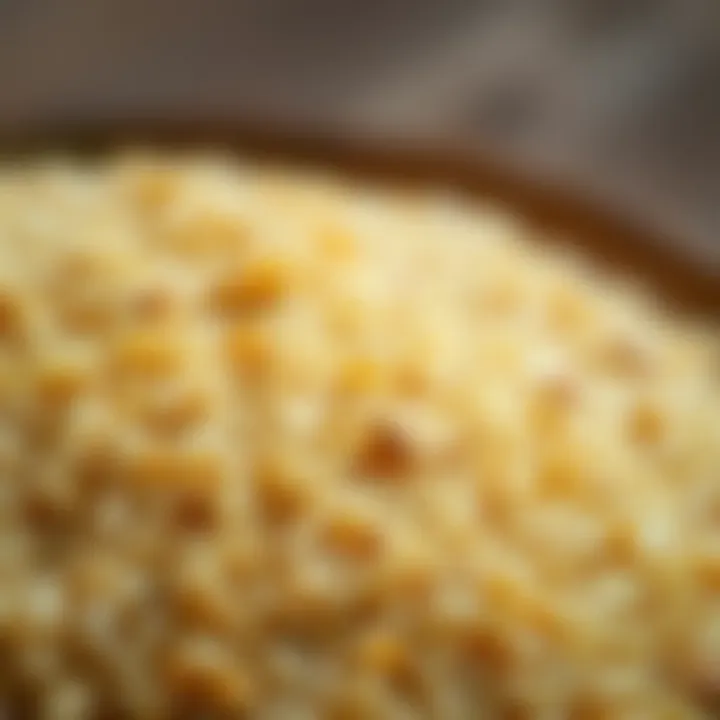 A close-up of bulgur wheat used in the recipe