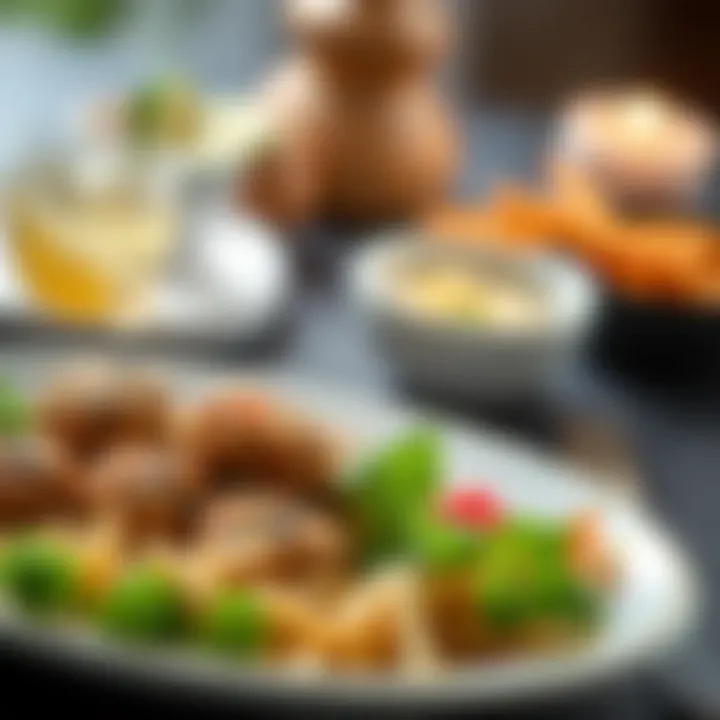 A beautifully arranged plate of içi köfte