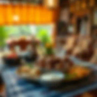 A traditional Turkish dining setting with köfte