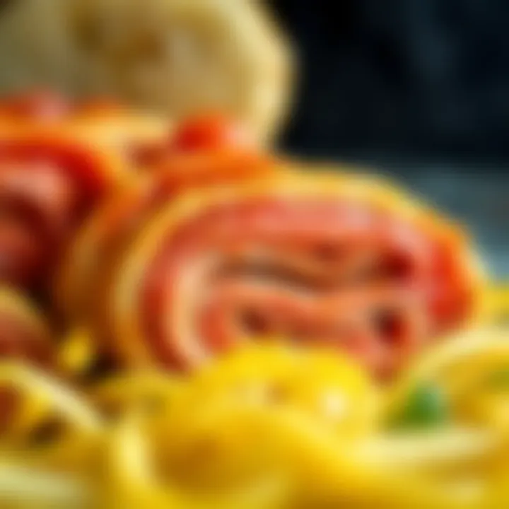 A close-up of Selin Döner slices, highlighting its juicy and flavorful layers.