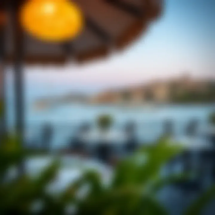 A stunning view of the restaurant by the waterfront