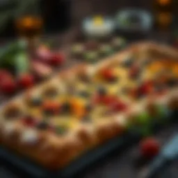 Traditional Turkish pide showcasing rich ingredients