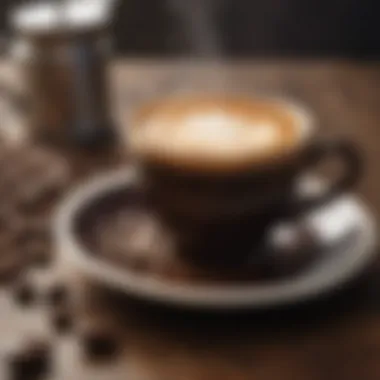 The Essence of Espresso A rich cup of steaming espresso showcasing its deep color and crema.