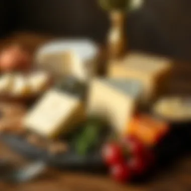 A vintage cheese board featuring sirden mayalı peynir alongside various accompaniments