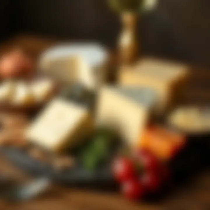 A vintage cheese board featuring sirden mayalı peynir alongside various accompaniments