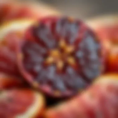 Sliced fruit showcasing rich textures