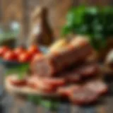 Ingredients for making sausage