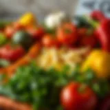 A colorful array of fresh vegetables