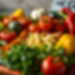 A colorful array of fresh vegetables