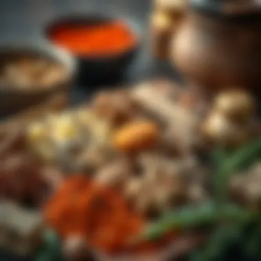 A selection of spices and herbs