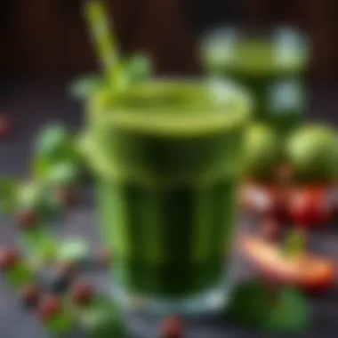 A vibrant smoothie with spirulina