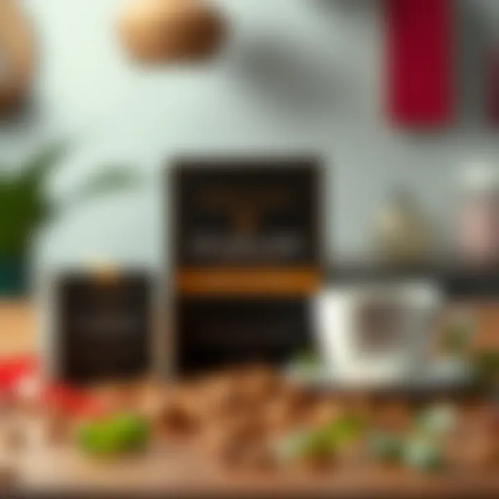 An elegant display of Starlife weight loss tea packaging