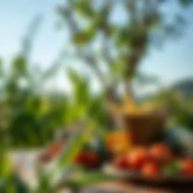 A serene natural environment showcasing health and wellness