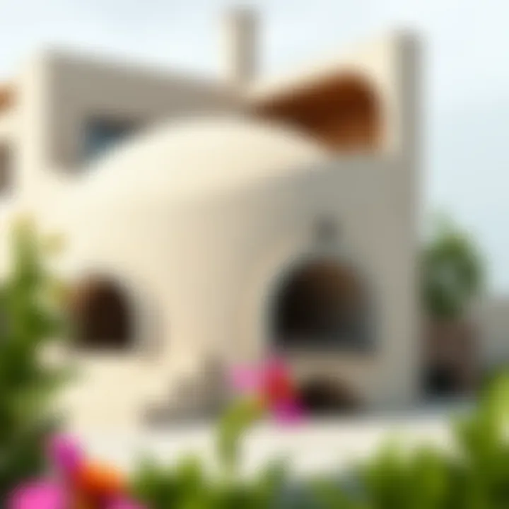 Innovative stone oven design blending with modern architecture