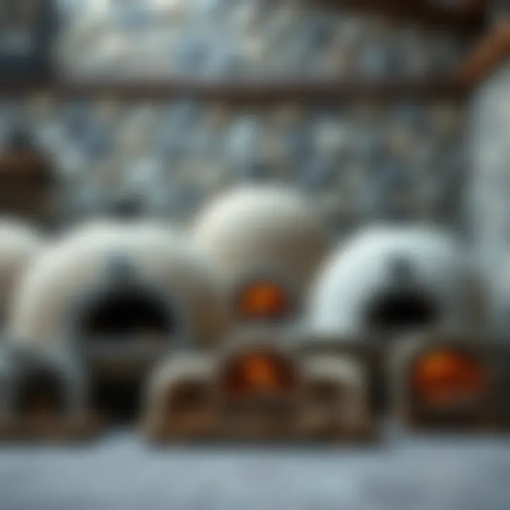Versatile stone oven types arranged for comparison