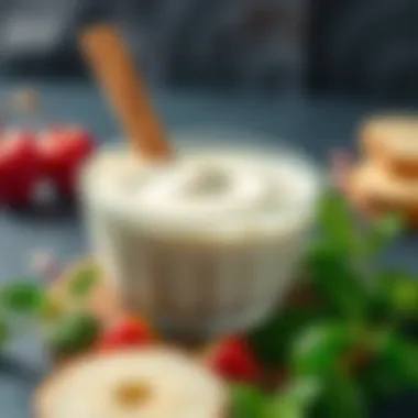 A nutritional infographic highlighting the benefits of strained yogurt.