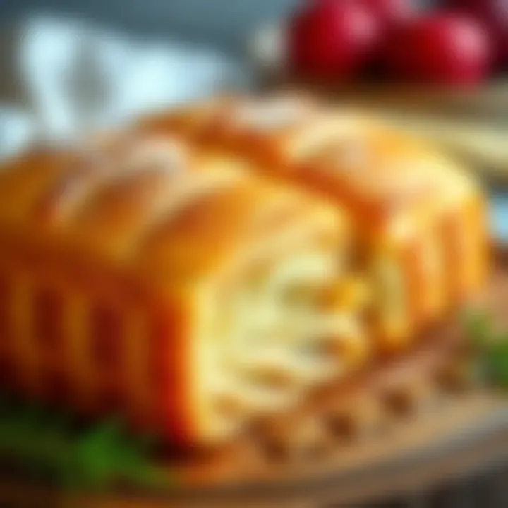 A beautifully baked Su Böreği, golden and crisp on the outside.