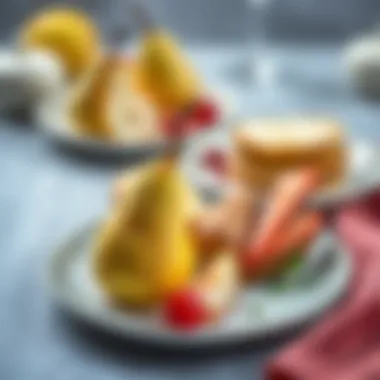 A collection of delectable dishes featuring sugar pears