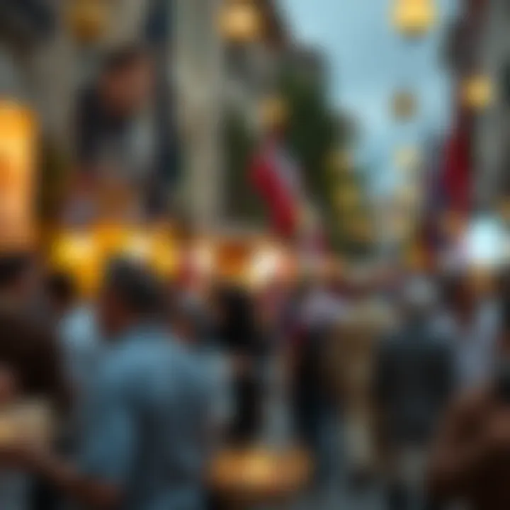 People enjoying street festivities during Ramadan in Sultanbeyli.