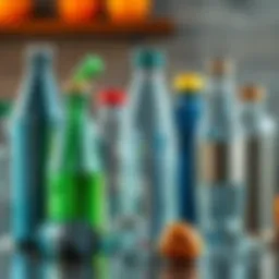 Various water bottles showcasing different materials