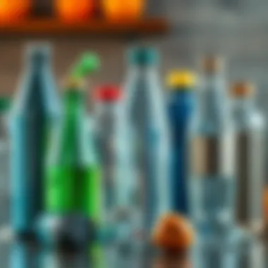 Diverse Materials of Water Bottles Various water bottles showcasing different materials