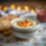 Traditional Turkish rice pudding in a decorative bowl