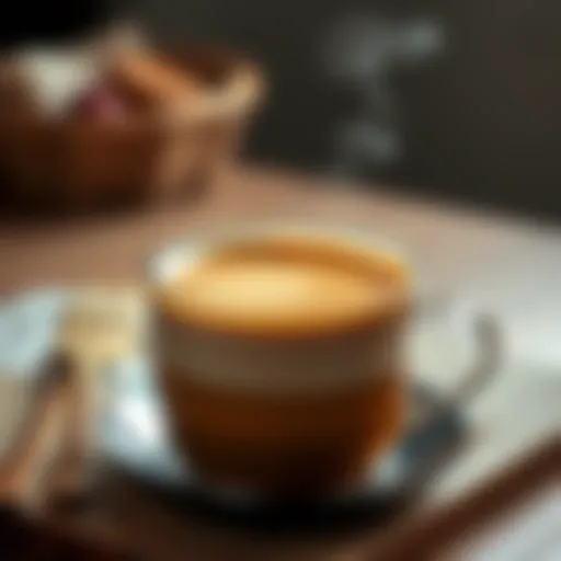 Rich and creamy coffee with milk