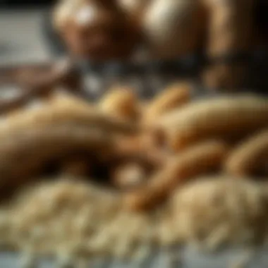 An artistic representation of grains in a cultural setting