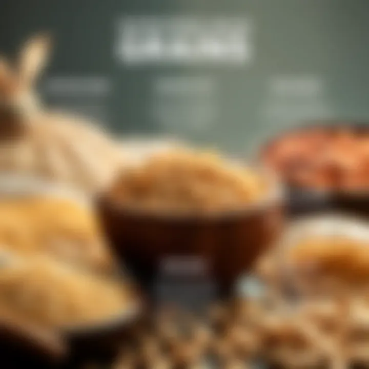 An infographic depicting the nutritional benefits of different grains