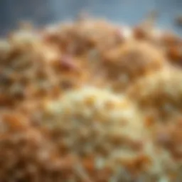 A close-up view of various grains showcasing their diversity