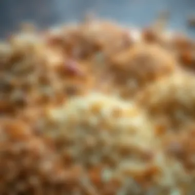 A close-up view of various grains showcasing their diversity