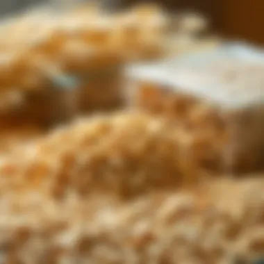 Whole grains displayed in a natural setting, highlighting their raw form.