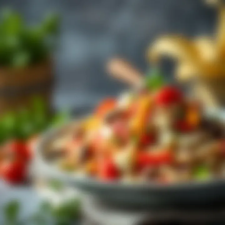 Colorful Bulgur Salad with Vegetables A colorful salad featuring bulgur and fresh vegetables