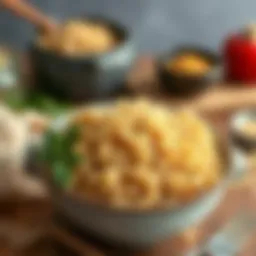 A bowl of cooked bulgur showcasing its fluffy texture and grainy appearance