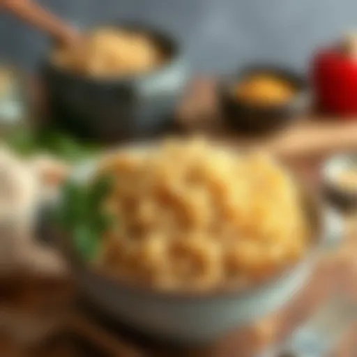 A bowl of cooked bulgur showcasing its fluffy texture and grainy appearance