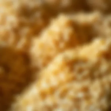 A close-up image of raw bulgur grains emphasizing their natural color and shape