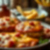 A beautifully presented chicken gratin dish with a golden-brown crust