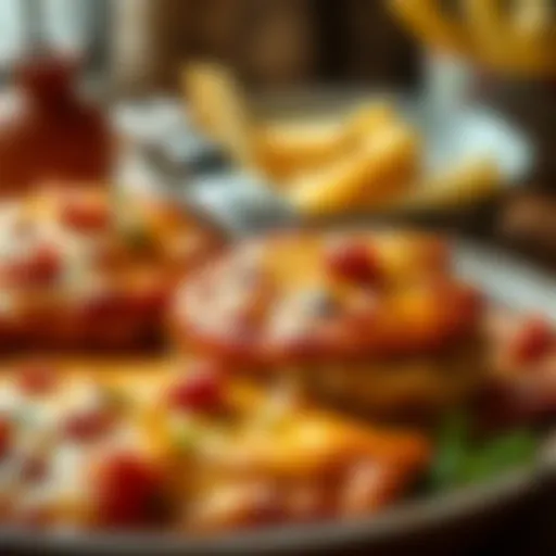 A beautifully presented chicken gratin dish with a golden-brown crust