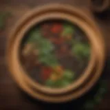 A variety of tea leaves displayed in a wooden bowl.