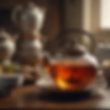 An antique teapot symbolizing the history of tea.