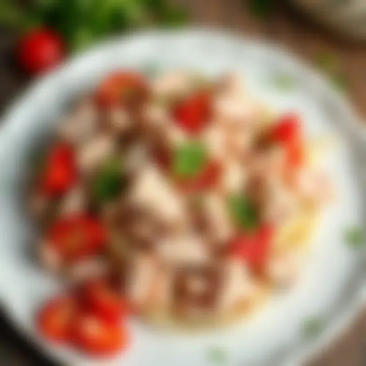 Nutritional breakdown of a typical tuna salad dish