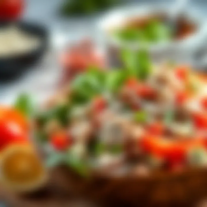 Vibrant bowl of tuna salad showcasing fresh ingredients