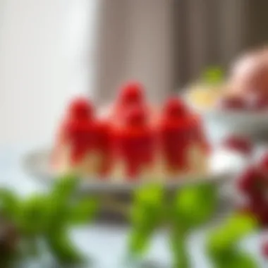 An elegantly decorated tulumba dessert ready for presentation.