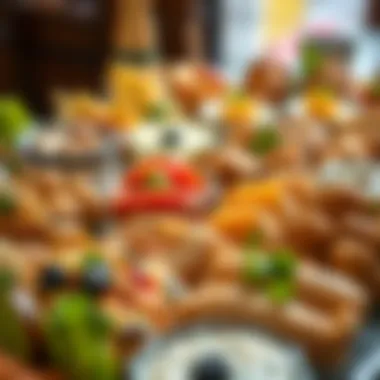 Close-up of a variety of traditional Turkish appetizers